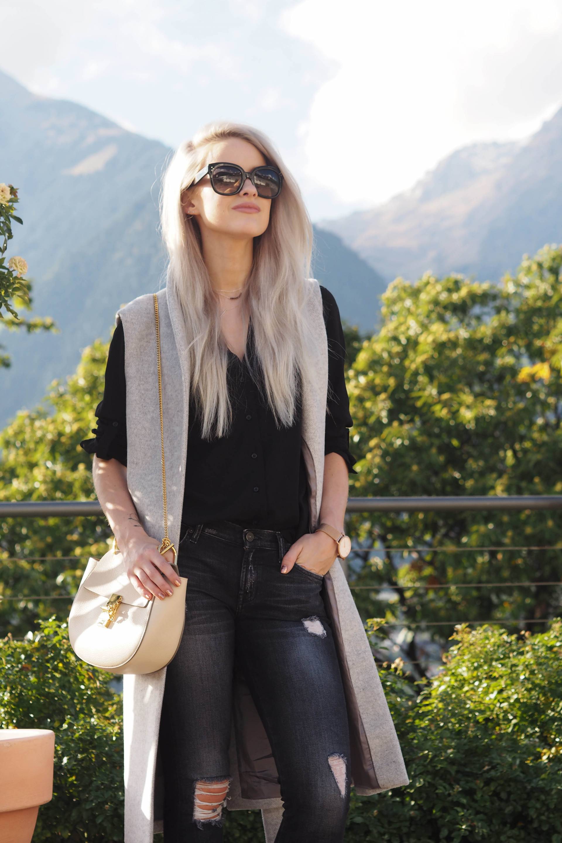 inthefrow in south tyrol outfit with chloe drew in arctic white