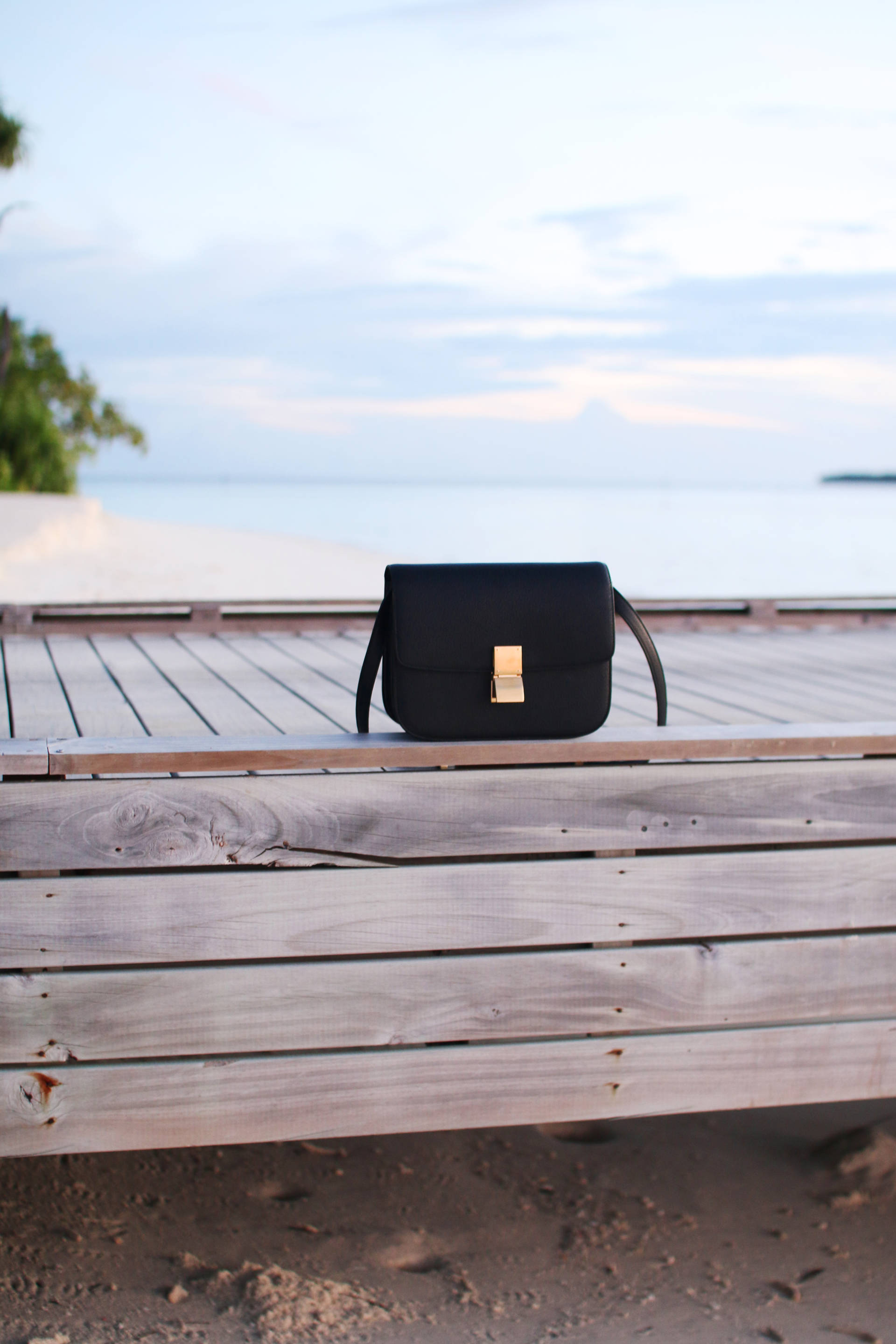 celine box bag black