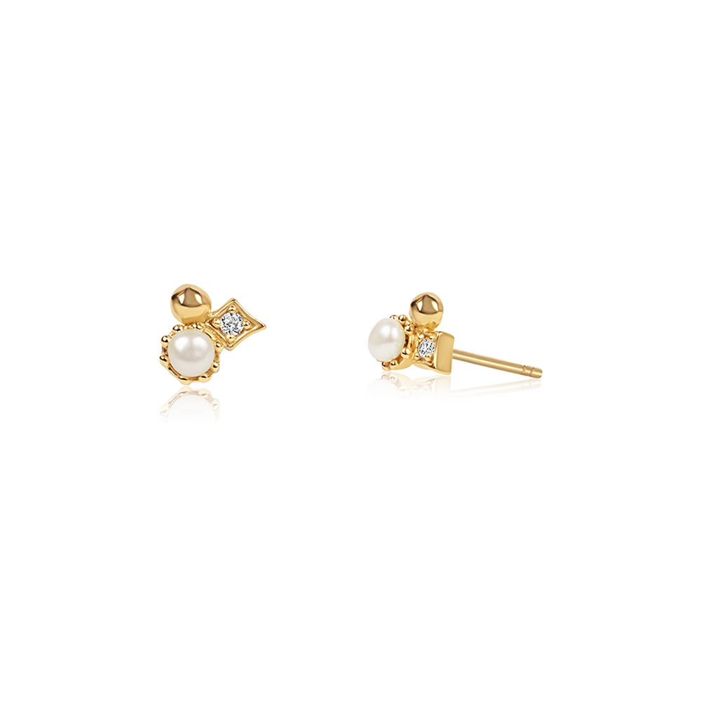 Star Cluster Ear Studs Gold