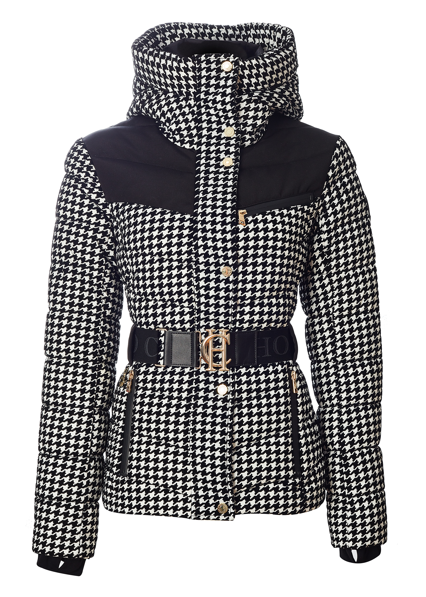 Houndstooth Puffer Jacket