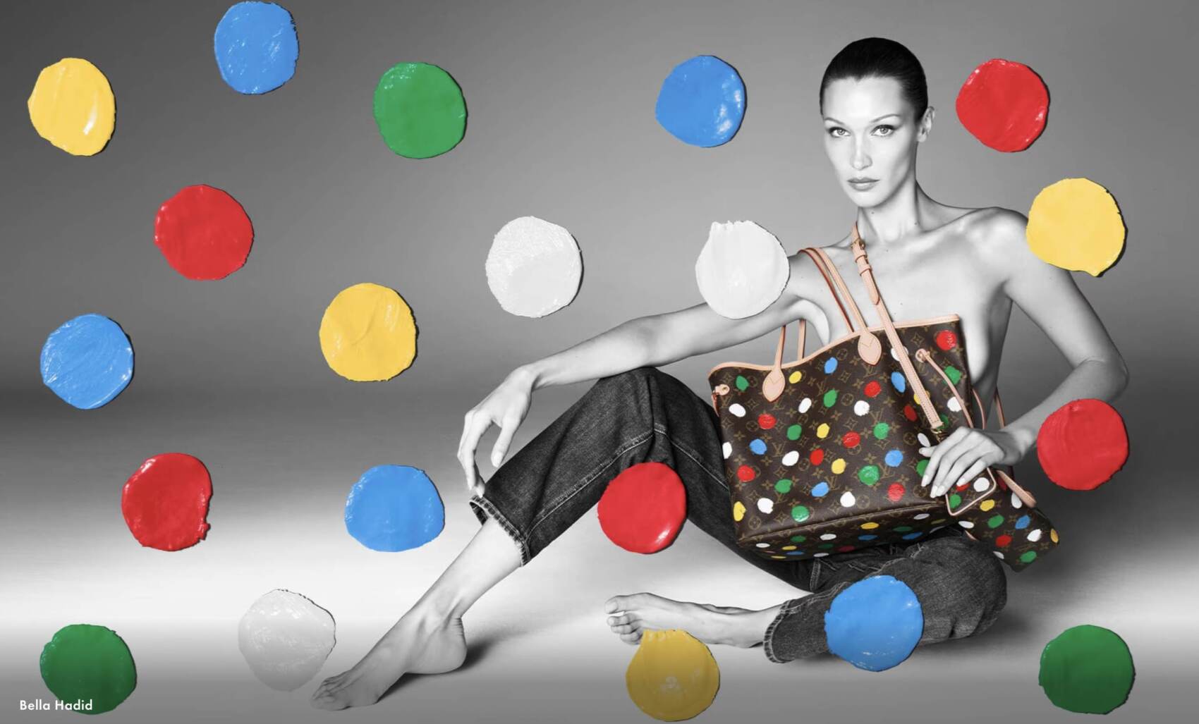 bella hadid louis vuitton yayoi