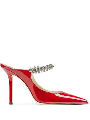 Crystal Detail Pumps Red