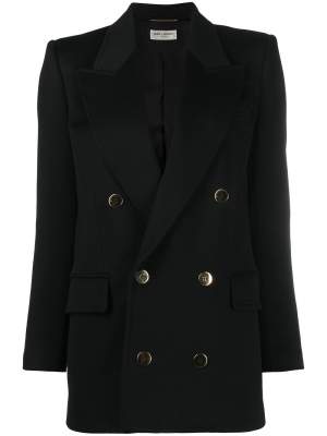 Double Breasted Long Blazer