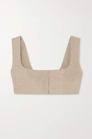 Cropped Linen Top