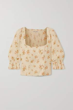 Ruffled Sleeve Crop Top