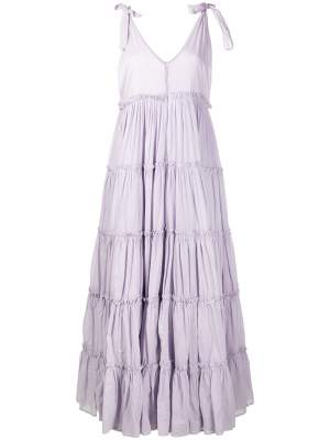 Tiered Flared Maxi Dress