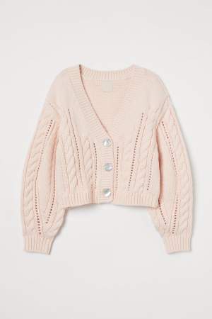 Cable Knit Cropped Cardigan