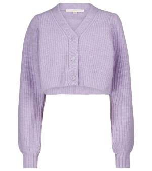 Wool Blend Ribbed Cardigan