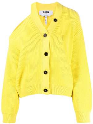 Cut Out Cotton Cardigan