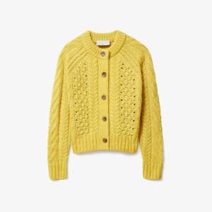 Cable Knit Cardigan Mustard