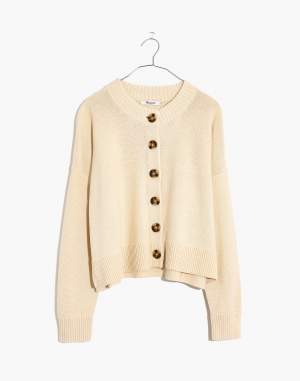 Crew Neck Boxy Cardigan