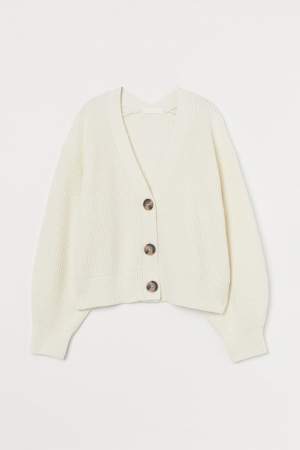 Rib Knit Cardigan Cream