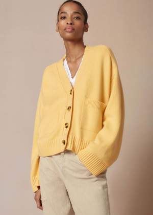 Boxy Cardigan Yellow