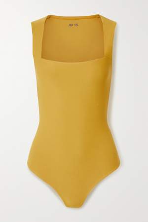 Square Neck Bodysuit Mustard