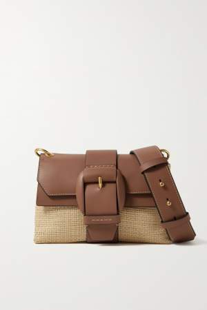 Two Tone Raffia Bag
