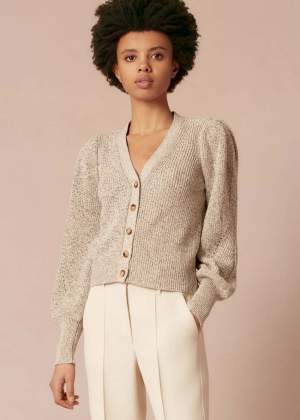 Cotton Silk Speckled Cardigan