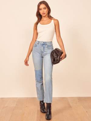 Patch High Rise Jeans