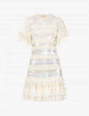 Sequin Tulle Mini Dress