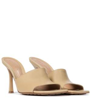 Leather Mules Camel