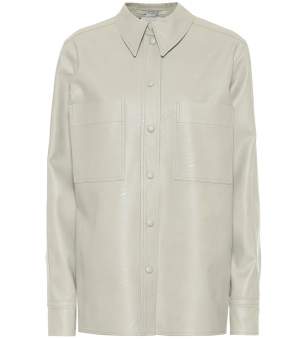 Faux Leather Overshirt