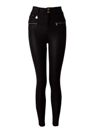 Coated Jodhpur Jean Black