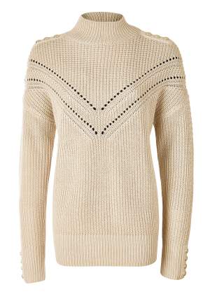 High Neck Knit Camel