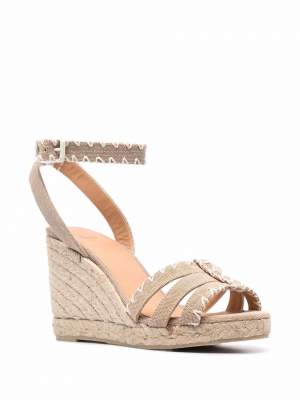 Cut Out Wedge Sandals