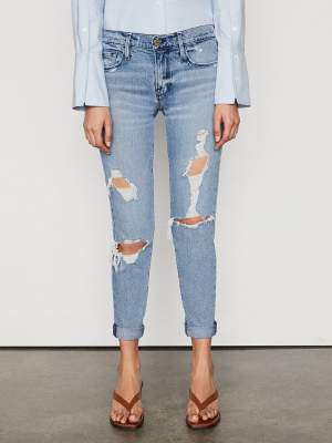 Mid Rise Distressed Comfort