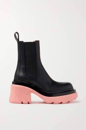Platform Chelsea Boots Black/Pink