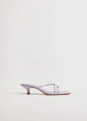 Knot Heel Sandals Lilac