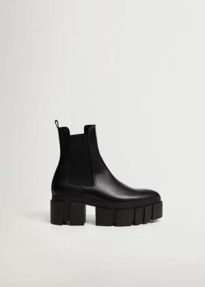 Leather Track Sole Boots