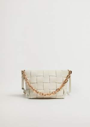 Braided Chain Bag Cream