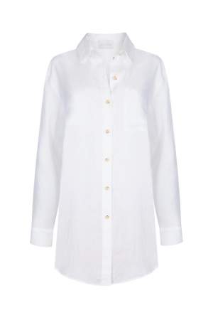 White Linen Oversized Shirt