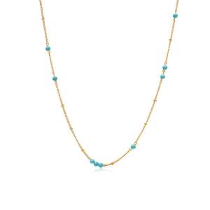 Riviera Turq Necklace Gold