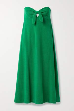 Strapless Midi Dress Green