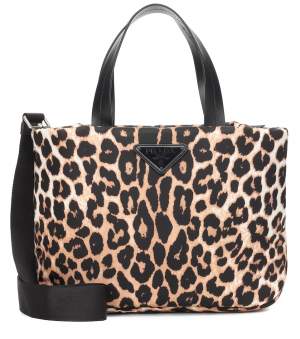 Leopard Print Nylon Tote