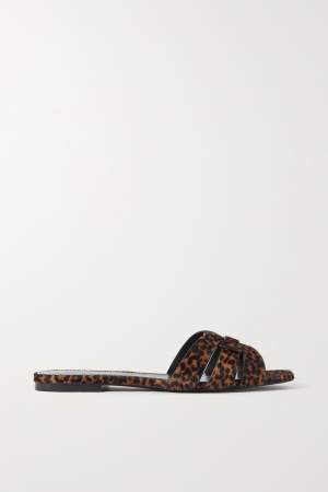 Leopard Print Flat Sandals