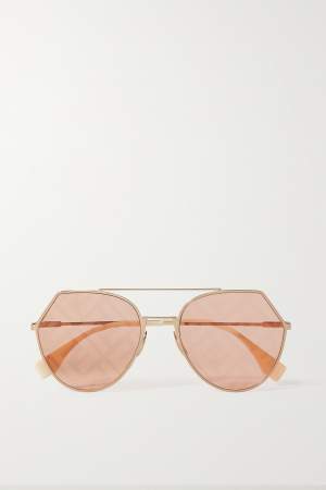 Gold Tone F Sunglasses