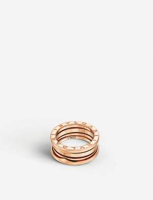 Three Band Pink Gold Ring