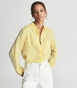 Relaxed Linen Shirt Lemon