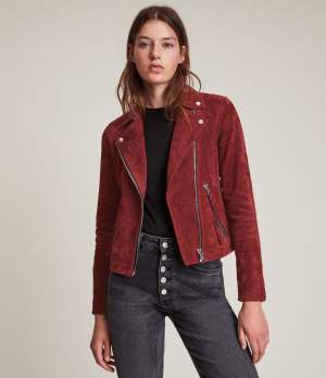 Cherry Red Biker Jacket