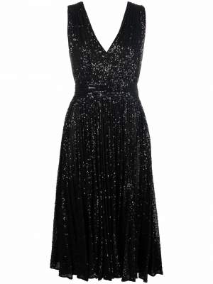 Sequin Embellished Dress Black