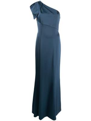 One Shoulder Gown Navy