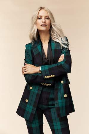 Double Breasted Blazer Emerald Green