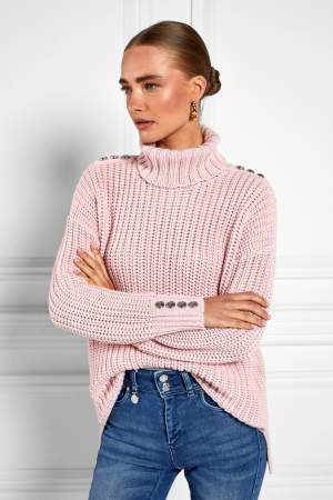 Chunky Knit Soft Pink