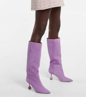 Statement Heel Boots Purple