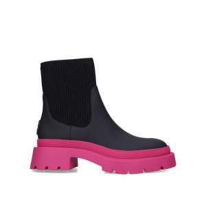 Rubber Rain Boot Blk/Pink
