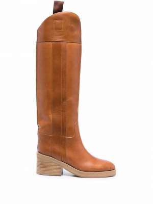 Knee High Boots Tan