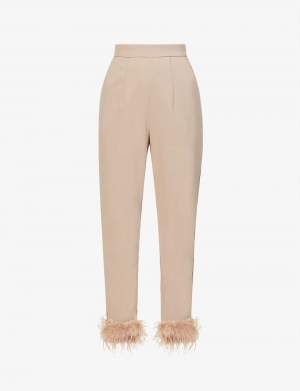 Feather Trim Trousers