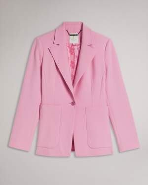 Blazer w/ Notched Lapel Pink